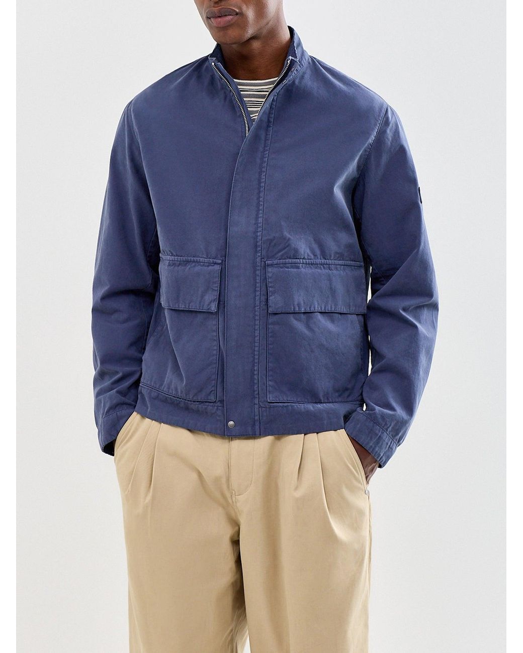 Barbour Blue Melrow Casual Harrington Jacket for men