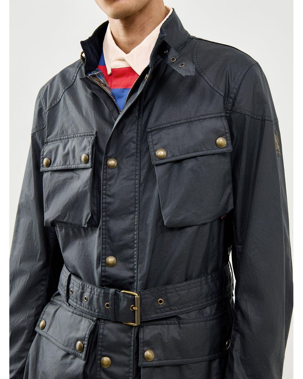 Belstaff Black Trailmaster Waxed Jacket for men