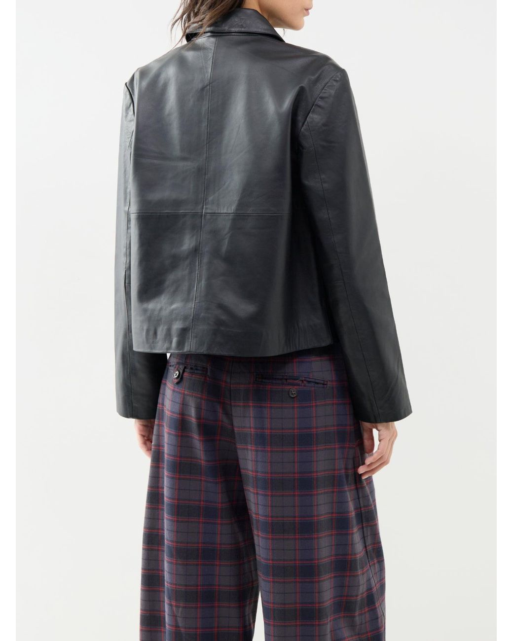 Vero Moda Black Evestina Short Leather Jacket