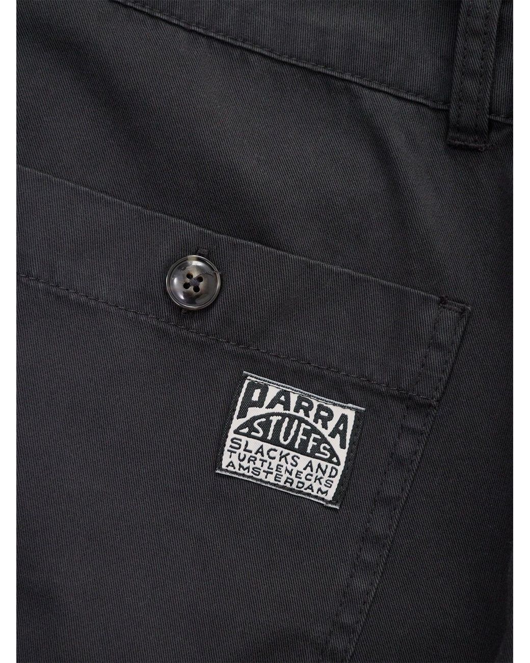 by Parra Blue Twill Art Trousers for men