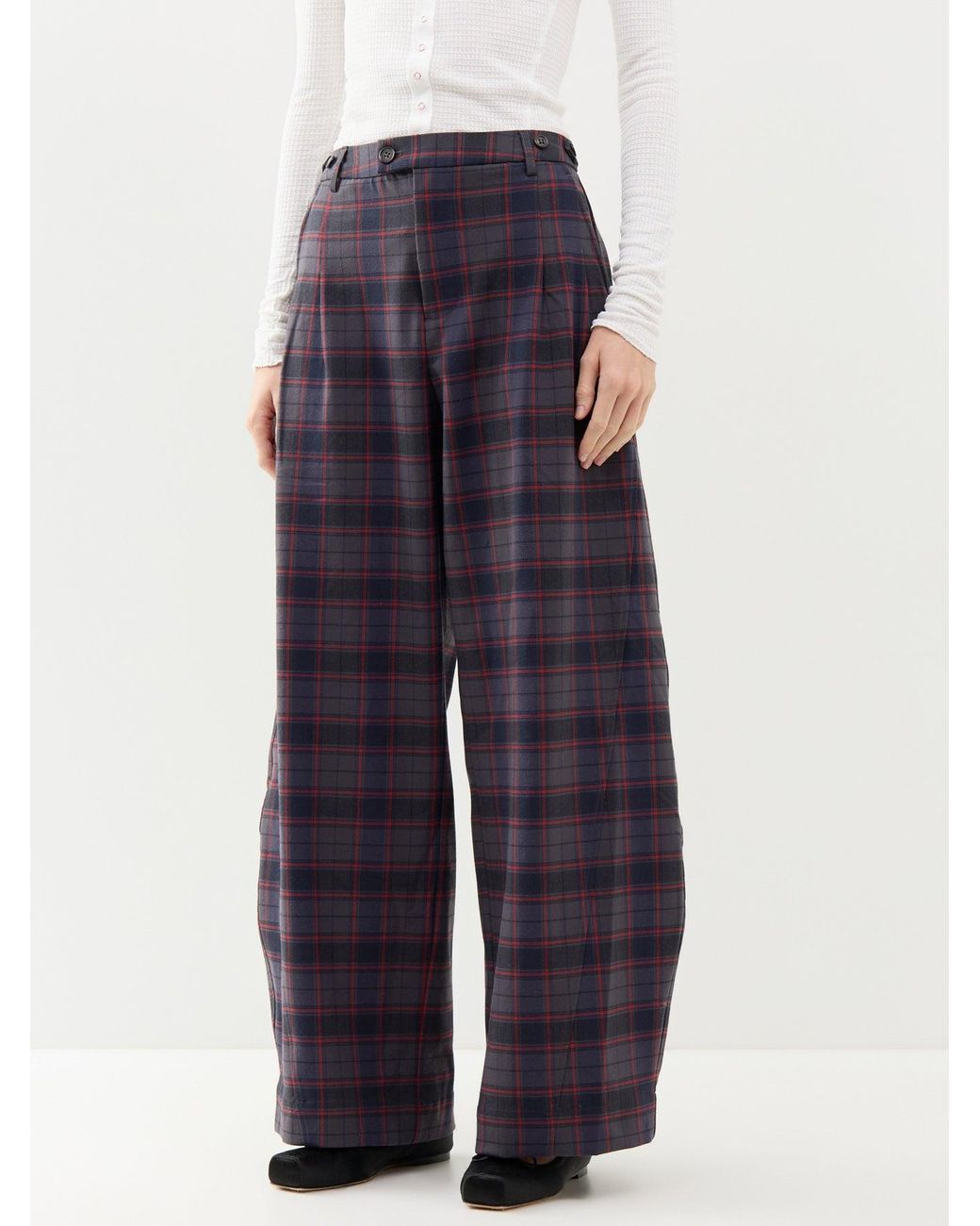 Damson Madder Blue Haisley Check Trousers