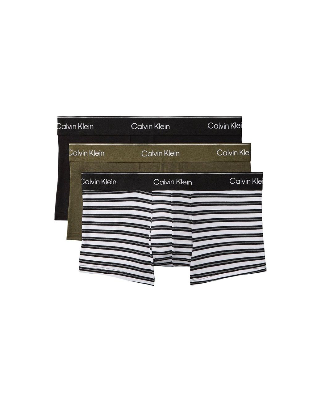 Calvin Klein Black Icon Stretch Low Rise Trunks 3 Pack for men