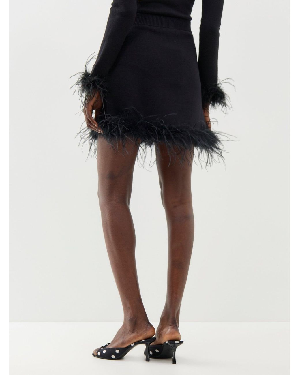 Never Fully Dressed Black Feather Skirt –