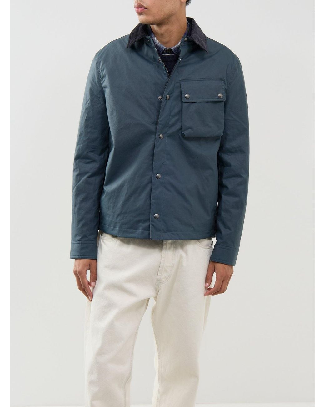 Belstaff Blue Ground Waxed Jacket for men