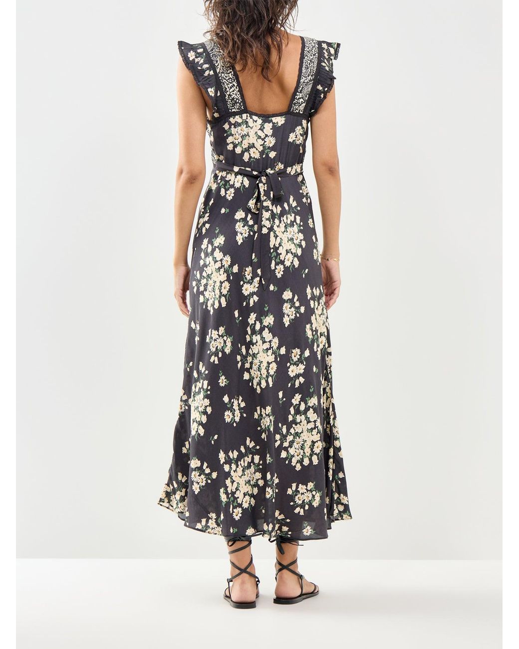 Rixo White Bailee Midi Dress Multi