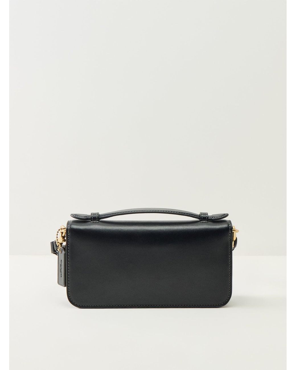 COACH Black Elora Refined Calf Top Handle Crossbody Bag