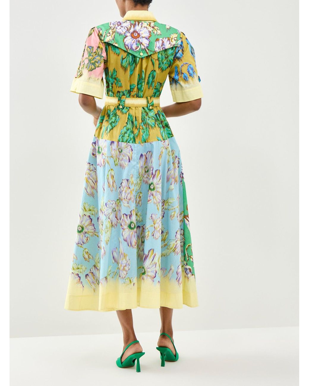 ALÉMAIS Green Jerry Shirt Dress, Cotton