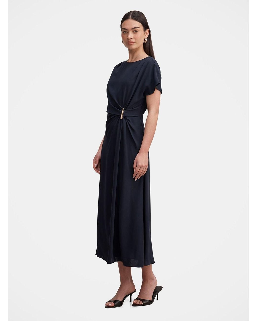 Forever New Blue Wren Hardware Detail Midi Dress