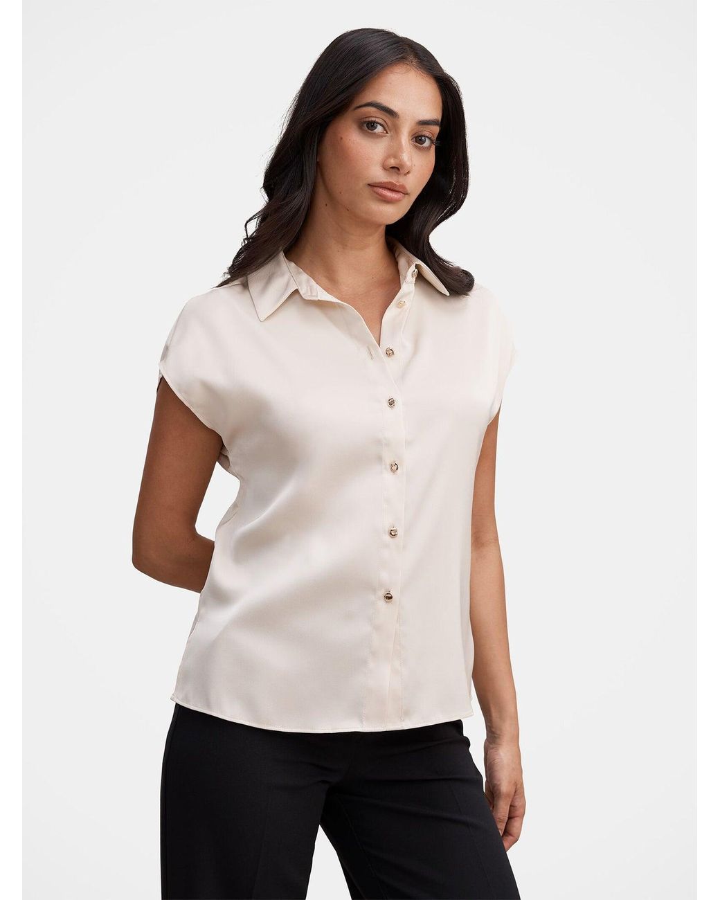 Forever New Pink Nelly Grown-On Sleeve Shirt