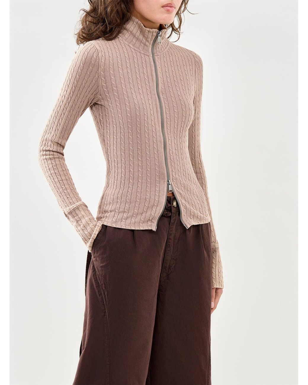 Free People Pink Brunch Girl Zip Up
