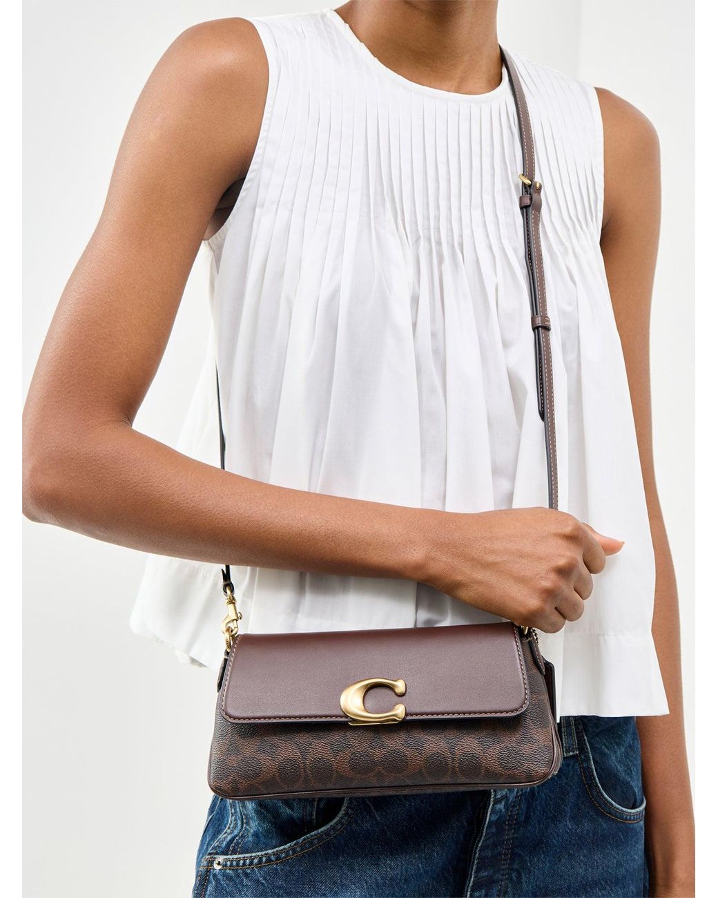 COACH White Signature Jet Crossbody Bag