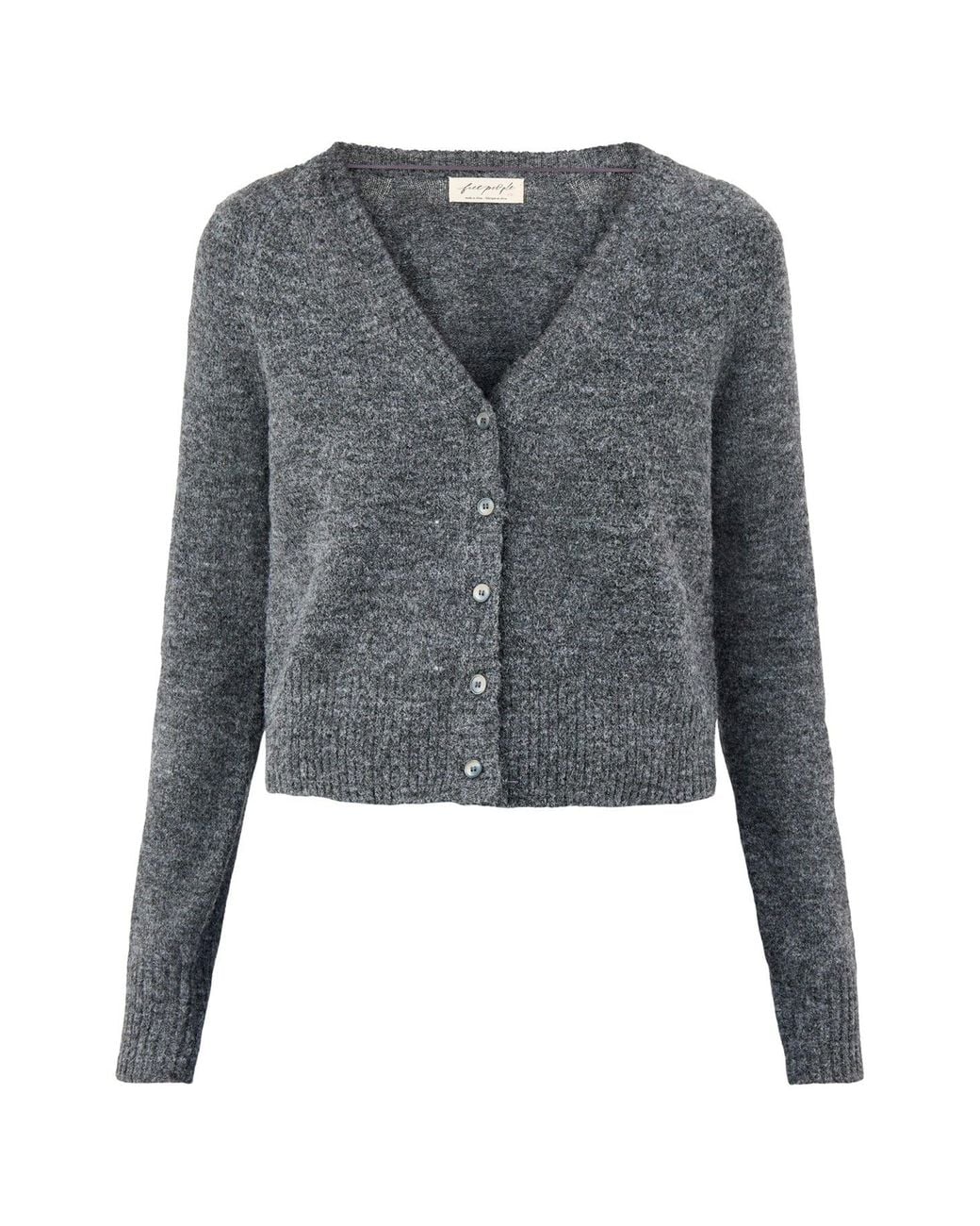 Free People Gray School Girl Cardigan