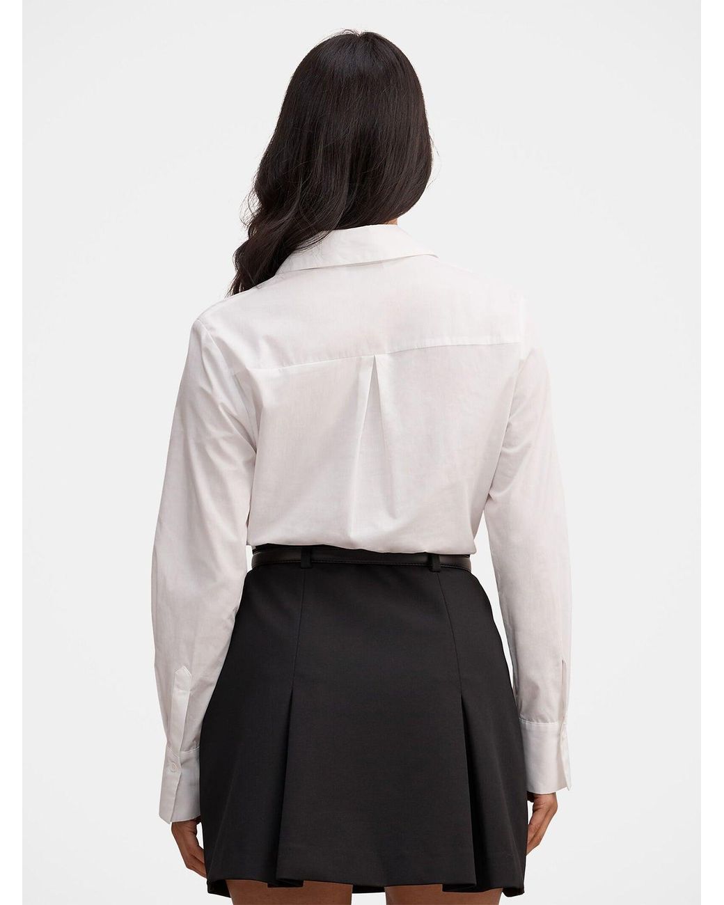 Forever New White Esme Belted Shirt Mini Dress