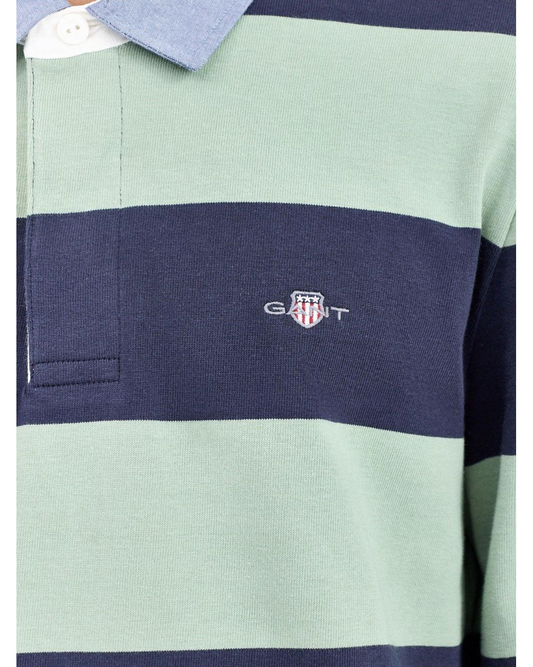 Gant Blue Chambray Stripe Heavy Rugger for men