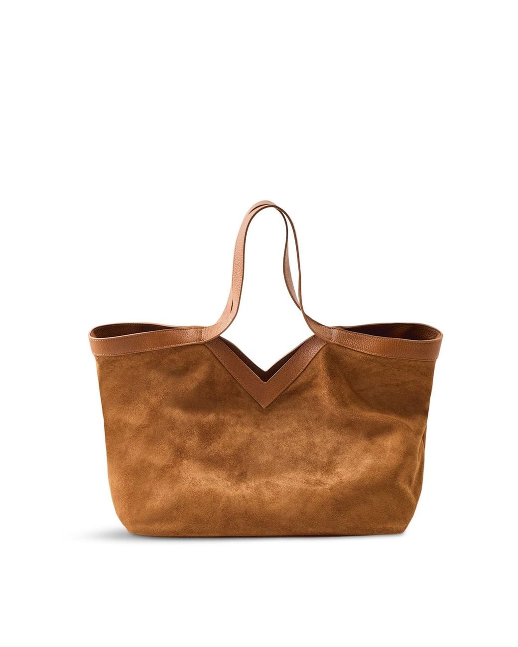Marlon Blue Vieras Suede Tote Bag Tan
