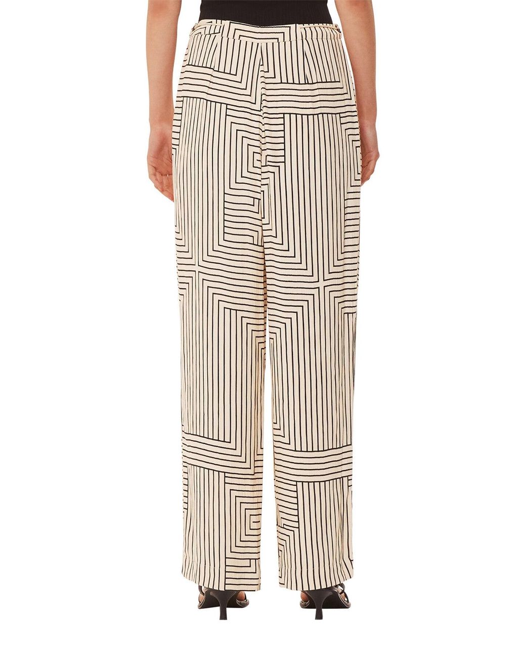 Whistles Natural Women's Angled Stripe Trouser