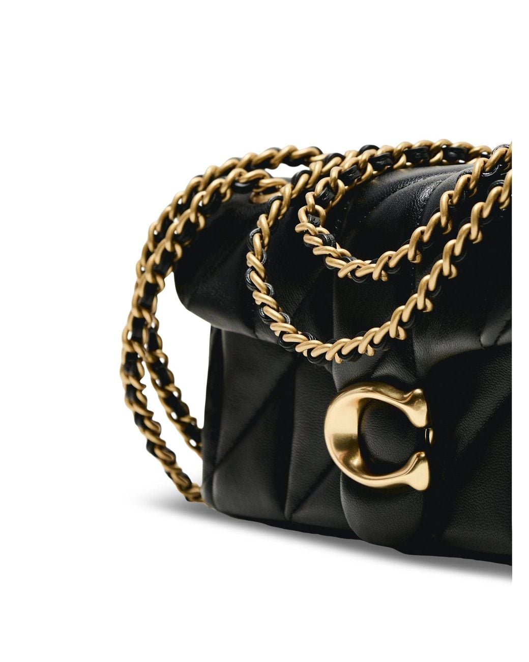 COACH Black Quilted Tabby 20 Shoulder Bag