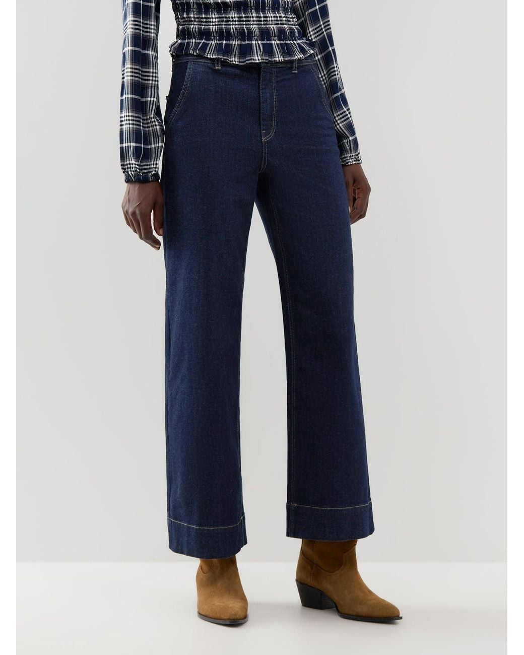 ONLY Blue Blend Madison High-Waisted Wide Leg Jeans