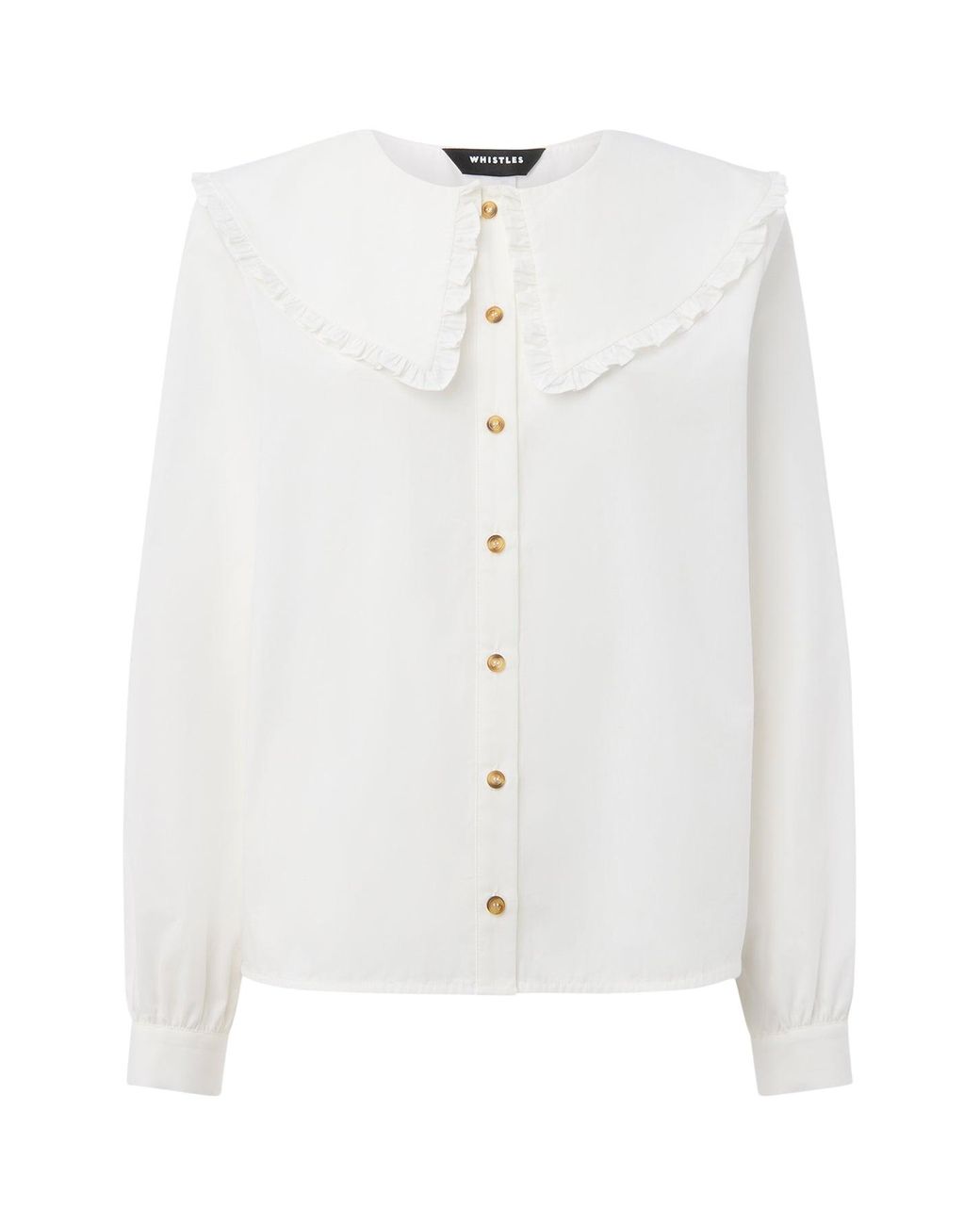 Whistles White Collar Detail Top