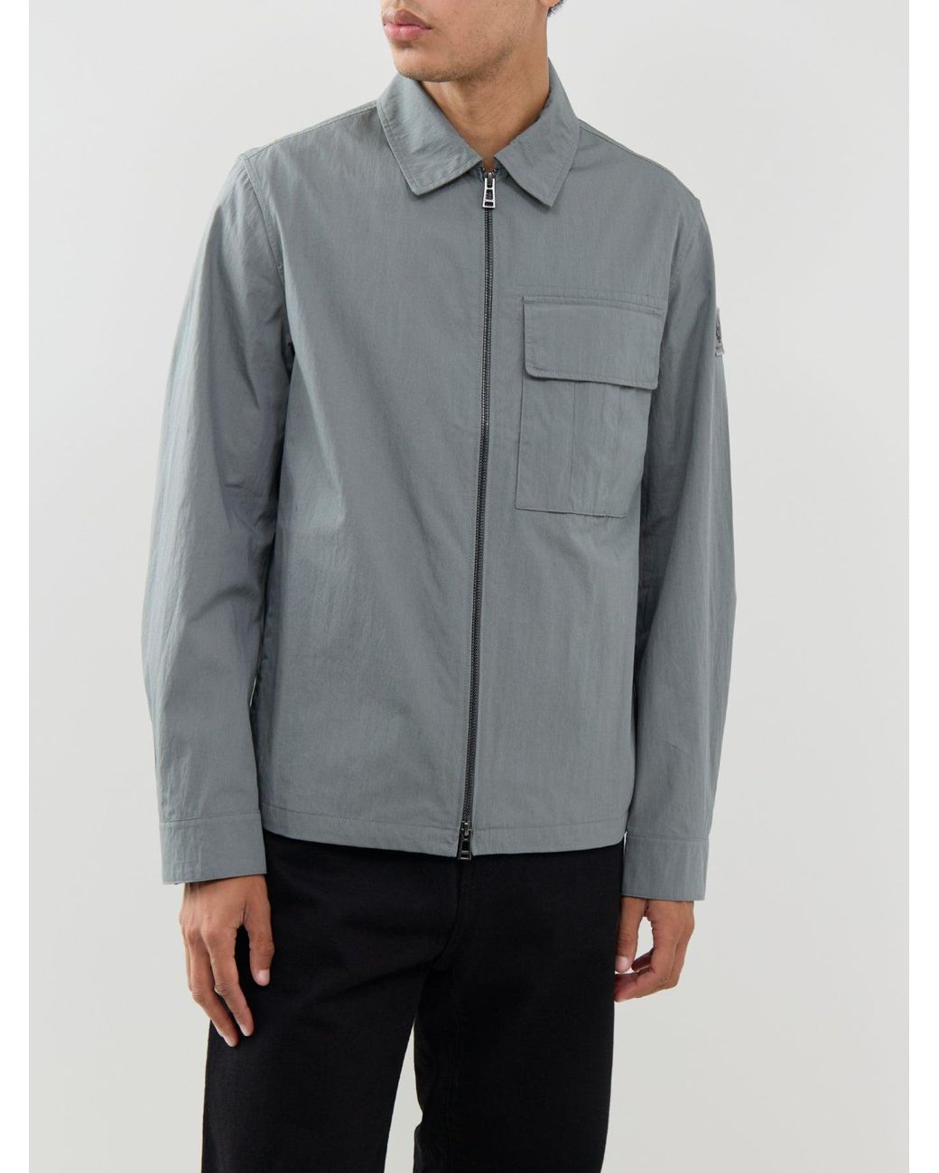 Belstaff Gray Cargo Overshirt for men