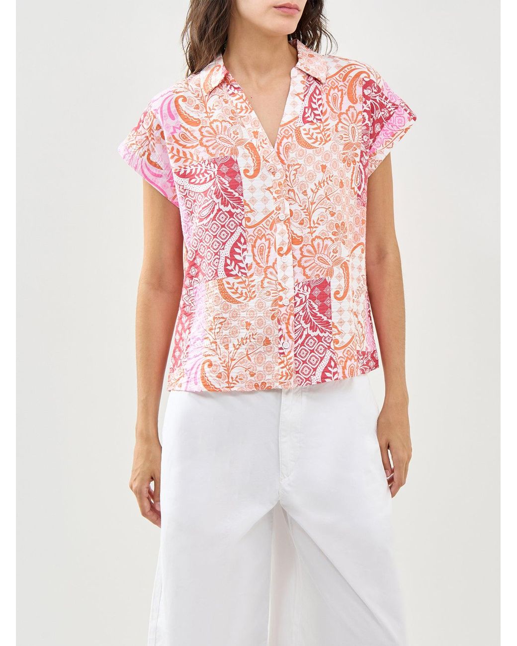 Vero Moda Pink Cille Hilda Wide Shirt