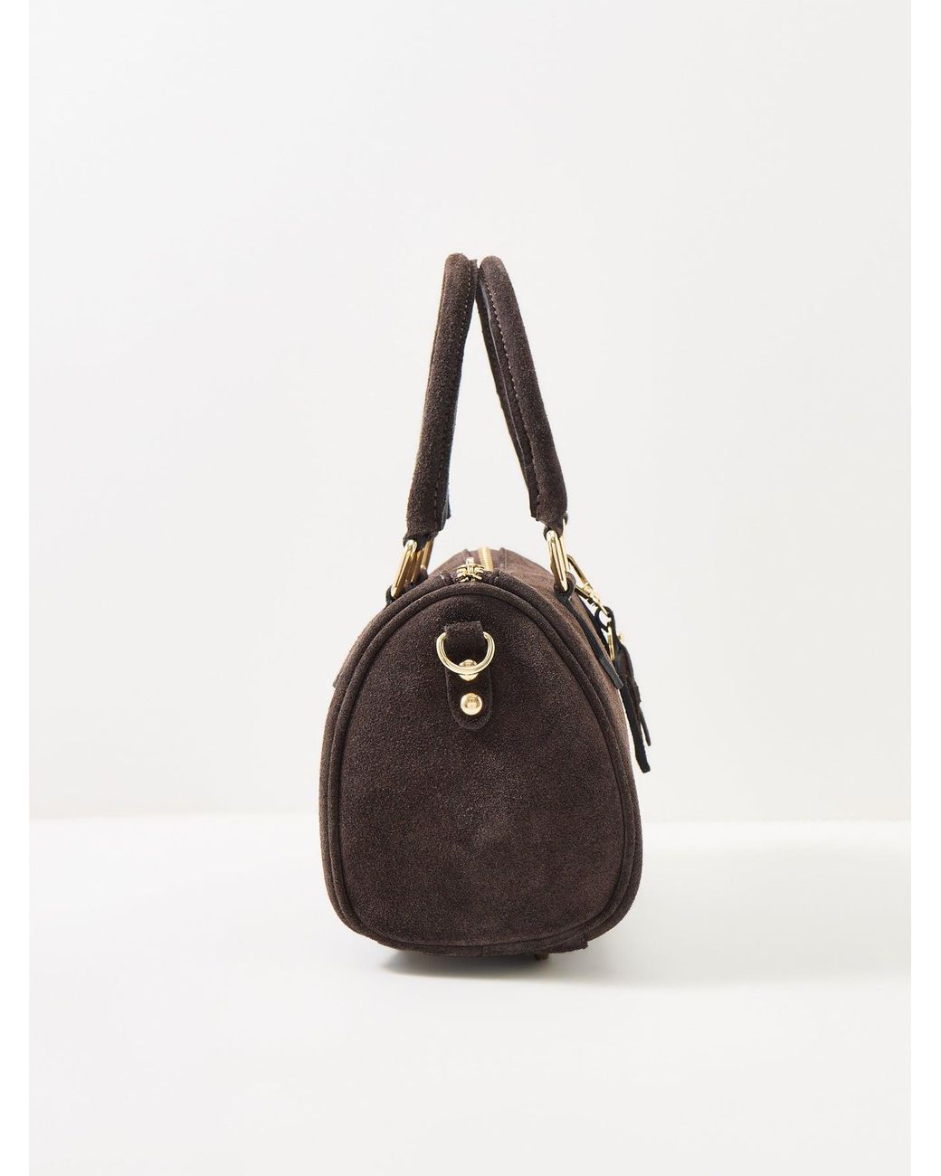 Marlon White Novo Small Suede Tote Bag