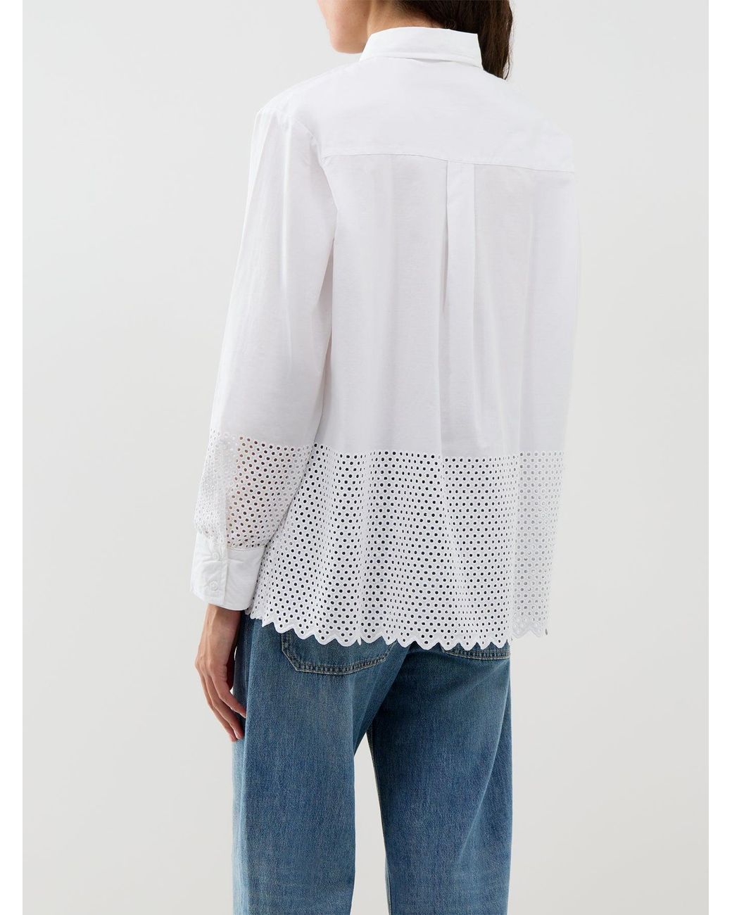 Soya Concept White Hakima 1 Perforated Detail Shirt