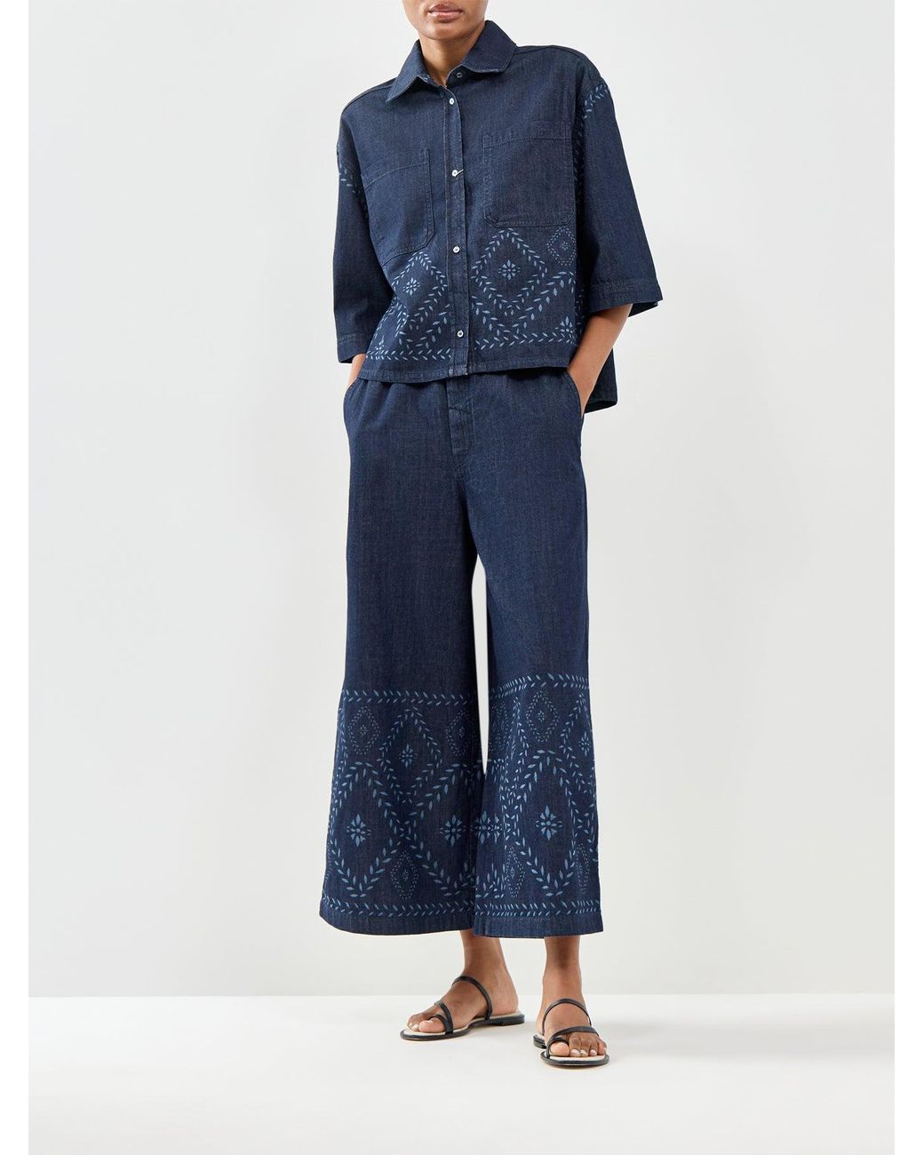 Weekend by Maxmara Blue Lampada Wide Leg Jeans