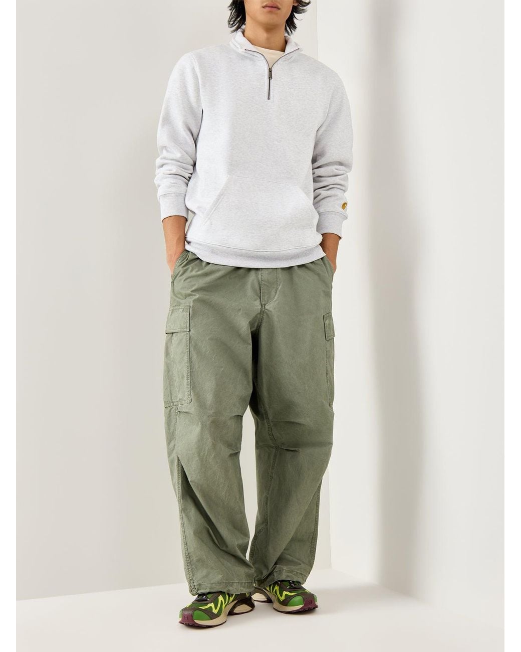 Carhartt White Chase Zip Sweatshirt for men