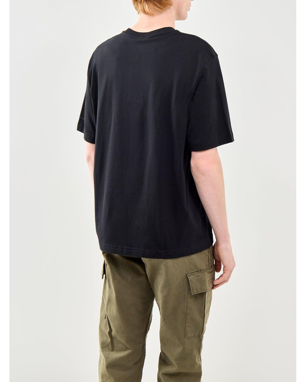Moose Knuckles Black Leo Logo T-Shirt for men