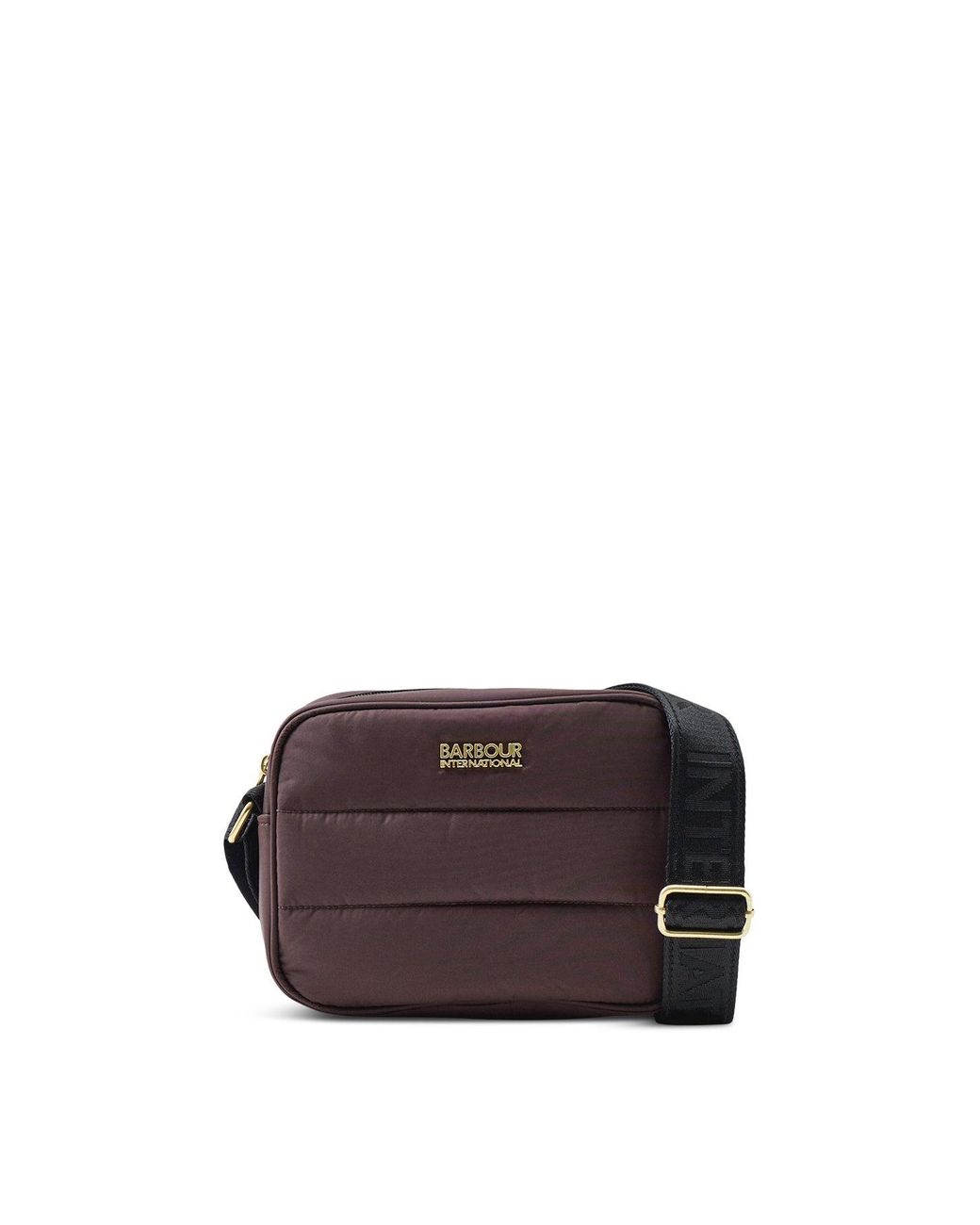 Barbour Purple Monaco Baffle Quilted Crossbody Bag