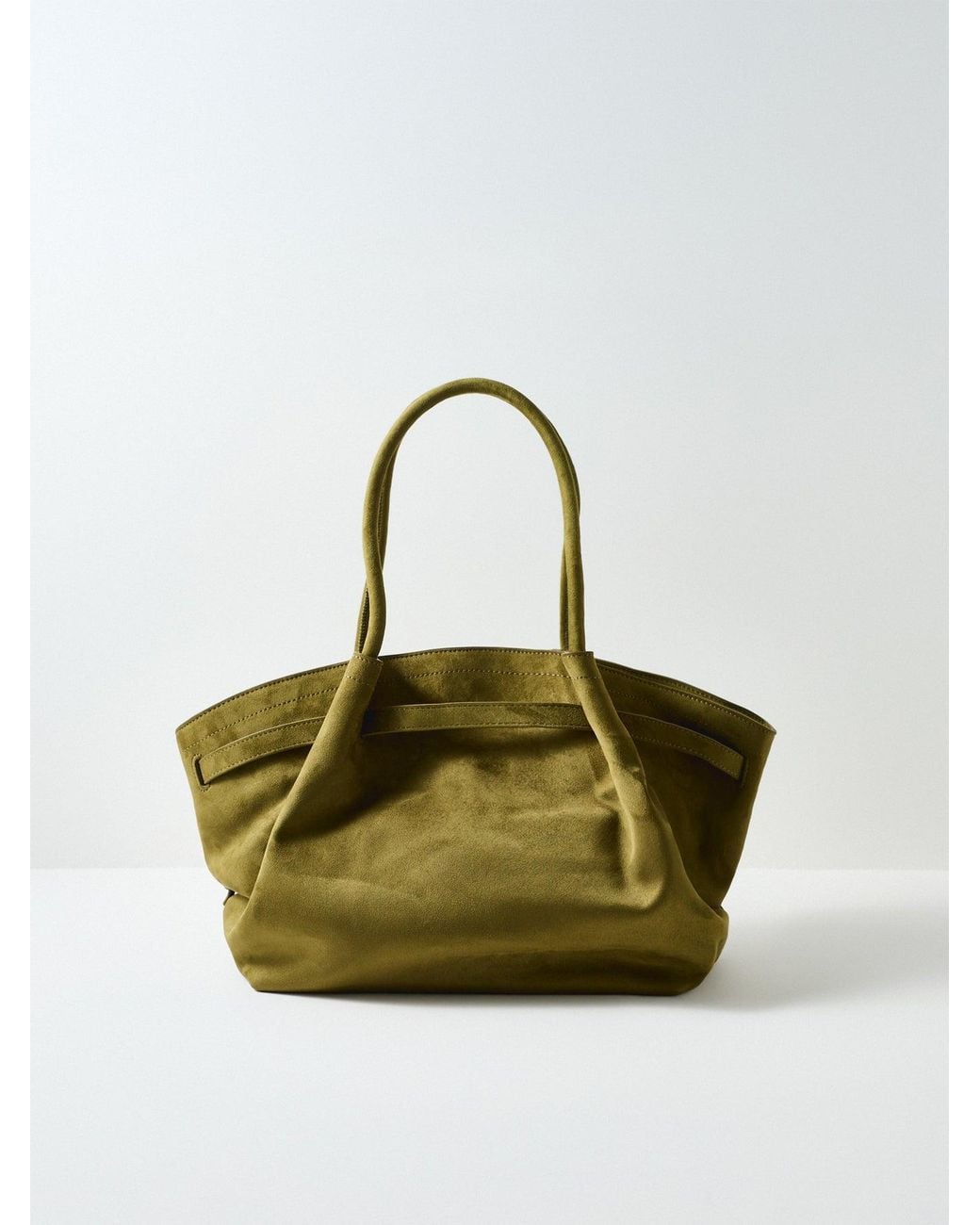 JW PEI Green Hana Medium Faux Suede Tote Bag