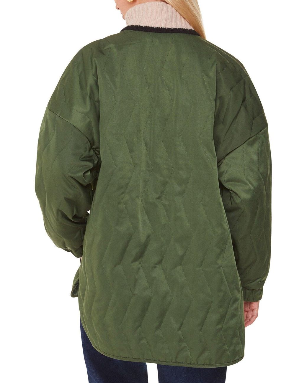 Whistles Green Women's Esther Quilted Coat
