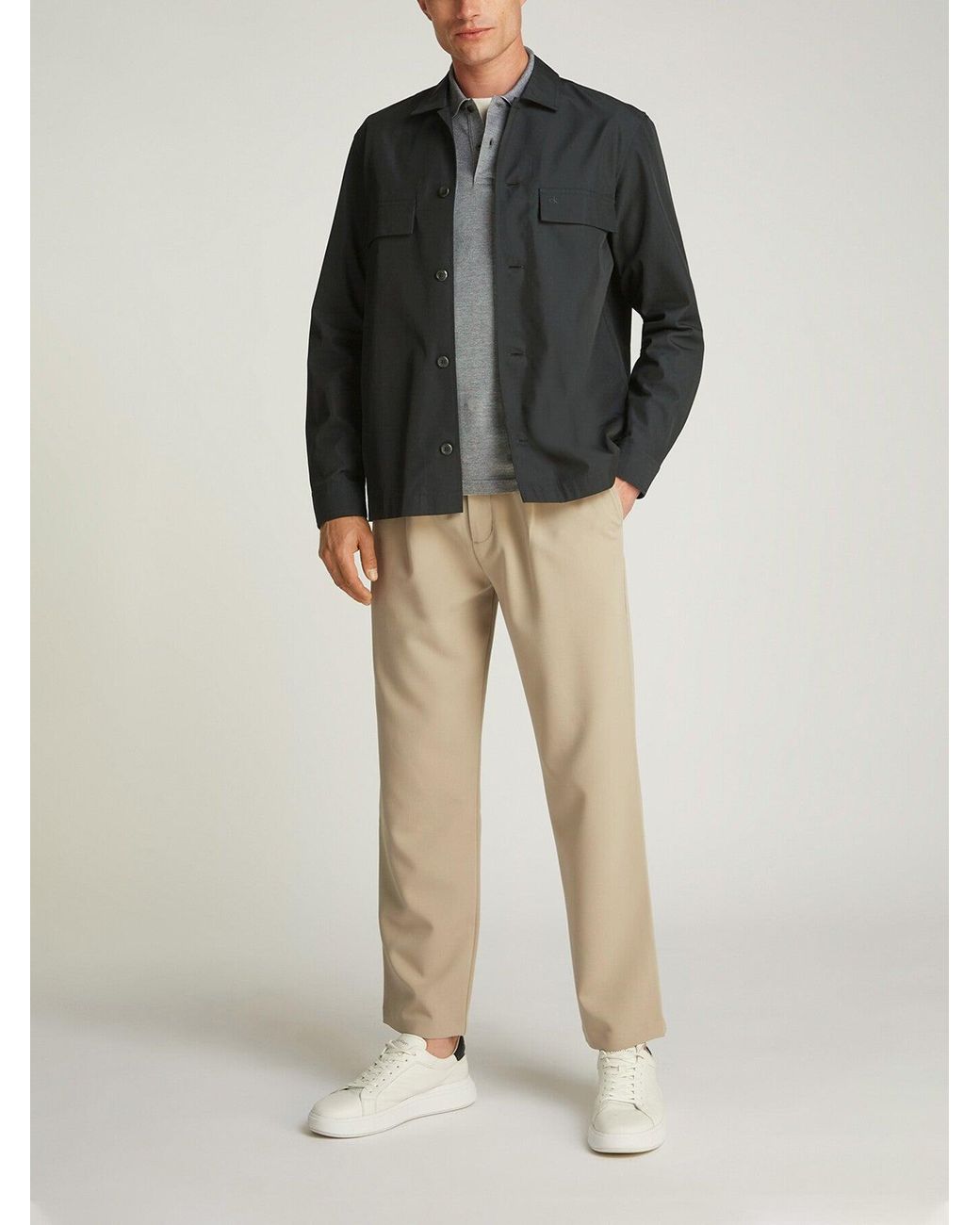 Calvin Klein Black Boxy Overshirt for men