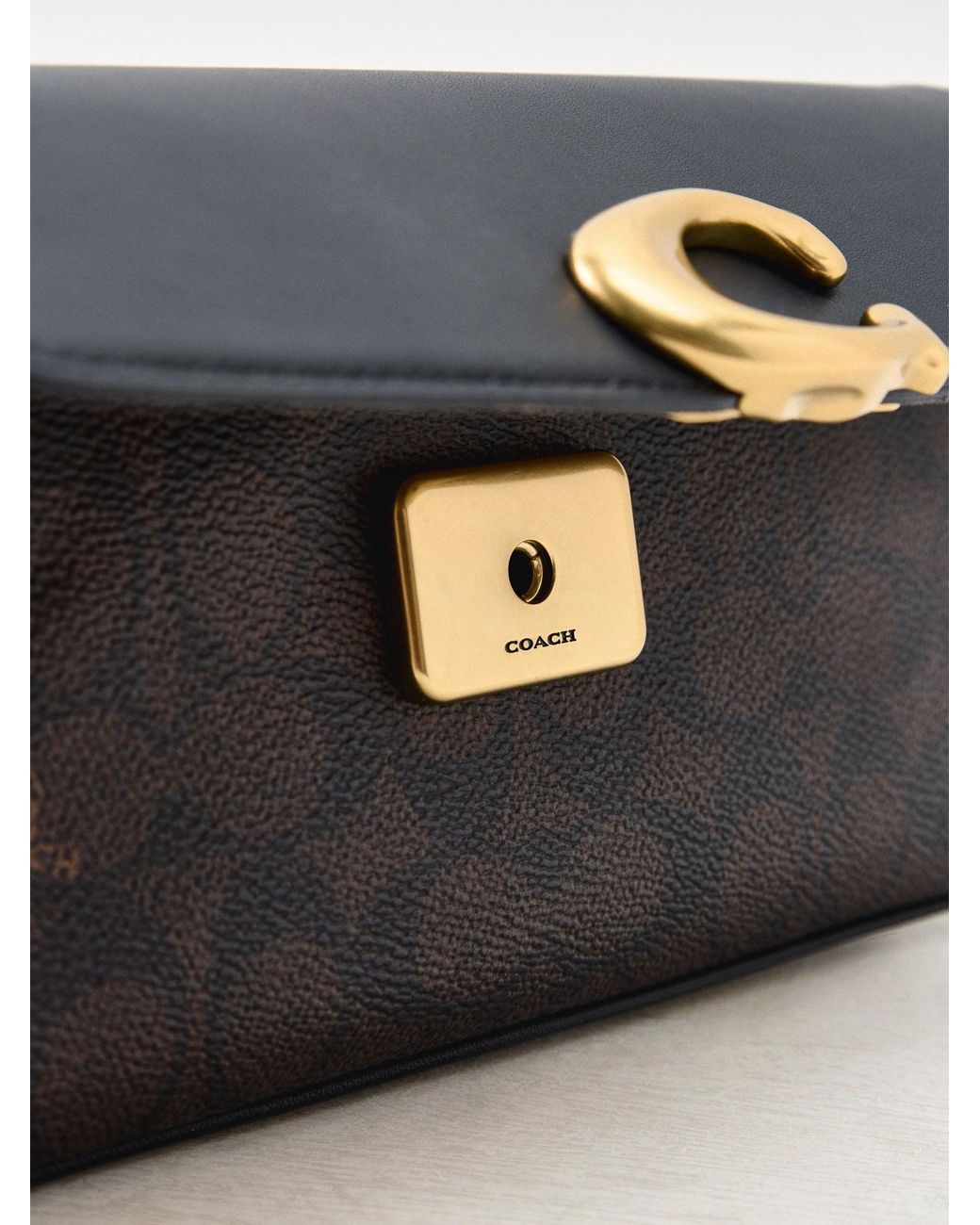 COACH Black Signature Jet Shoulder Bag