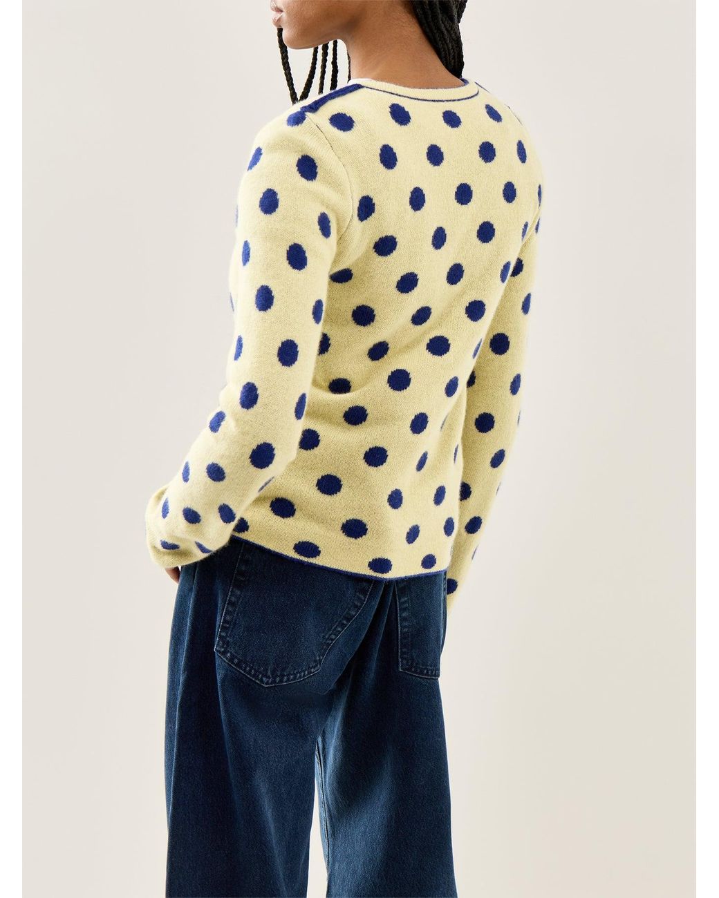 Damson Madder White Tabitha Reversible Cardigan