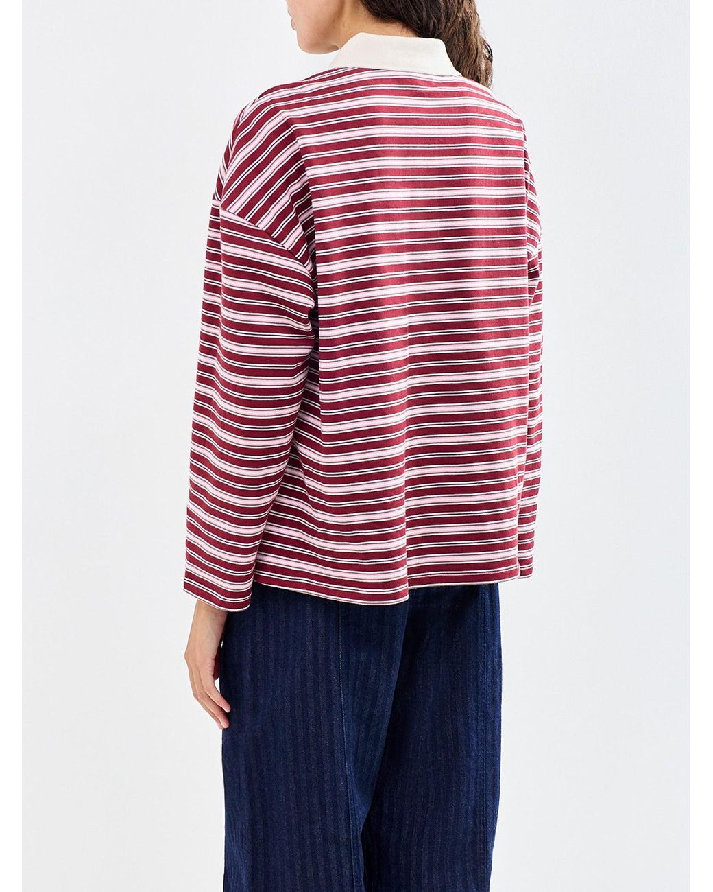 FRNCH Red Rumoi Cotton-Blend Polo Top