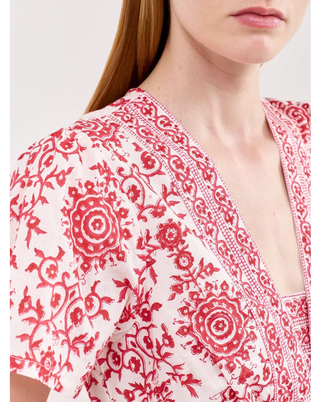 Aspiga Pink Pippa Organic Block Print Maxi Dress