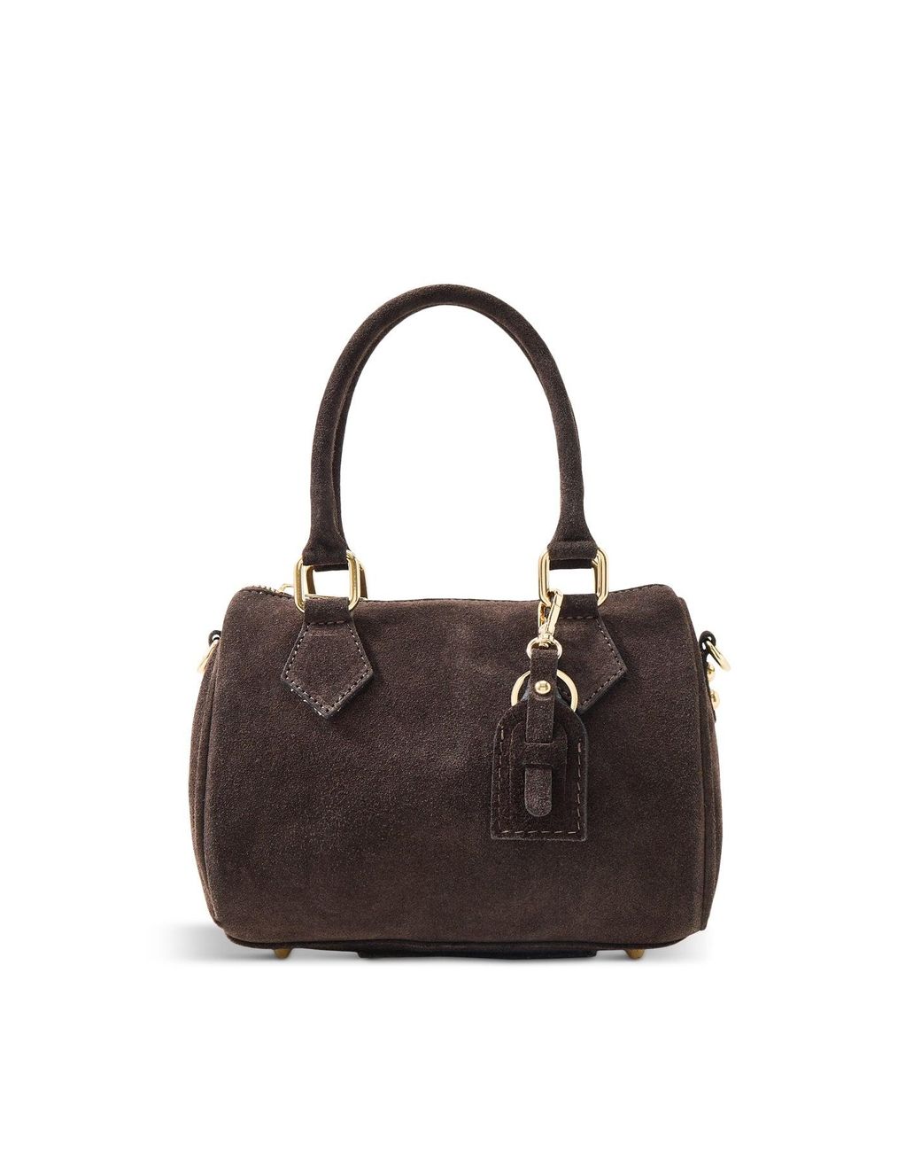 Marlon White Novo Small Suede Tote Bag
