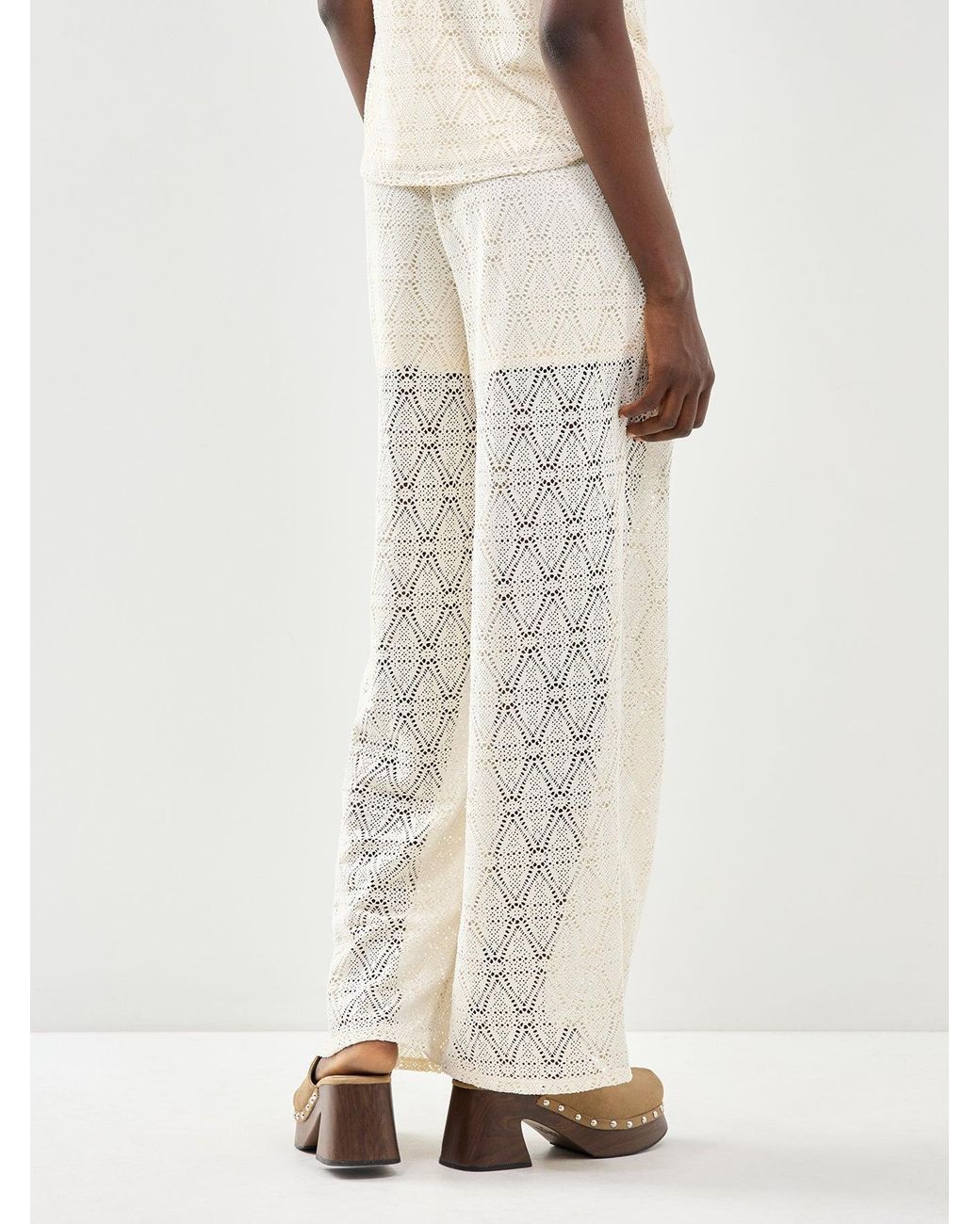 Vero Moda White Wide Leg Trousers