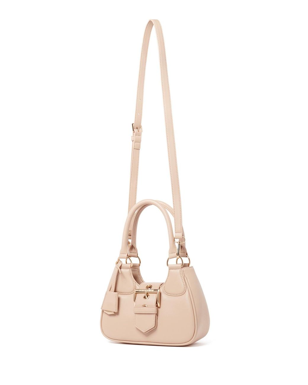 Forever New Pink Signature Madison Buckle Moon Crossbody Bag