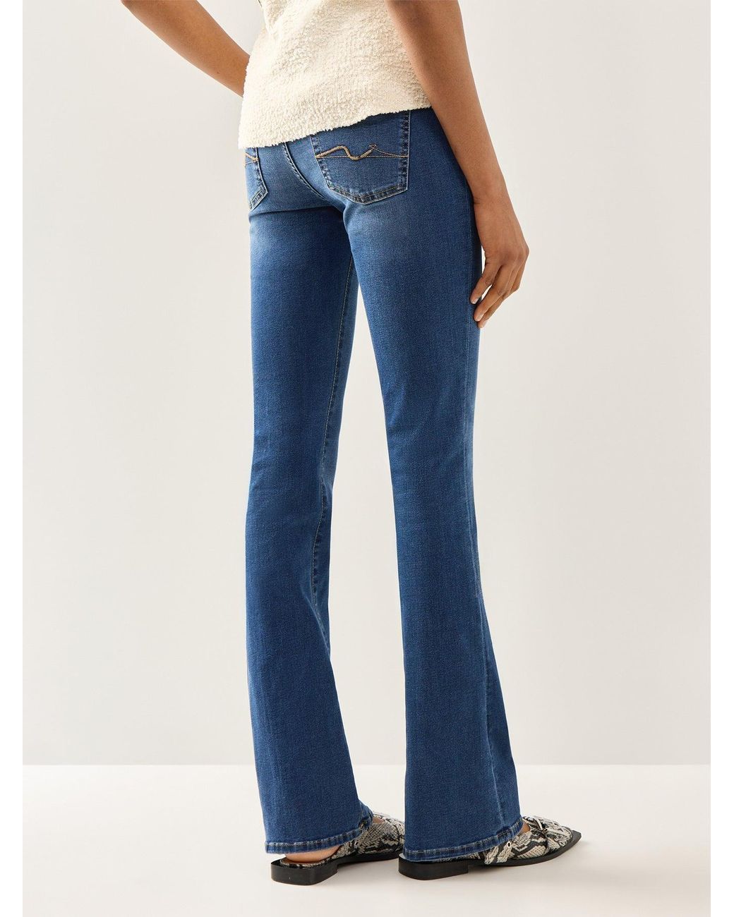 7 For All Mankind Blue Women's Bootcut Bair