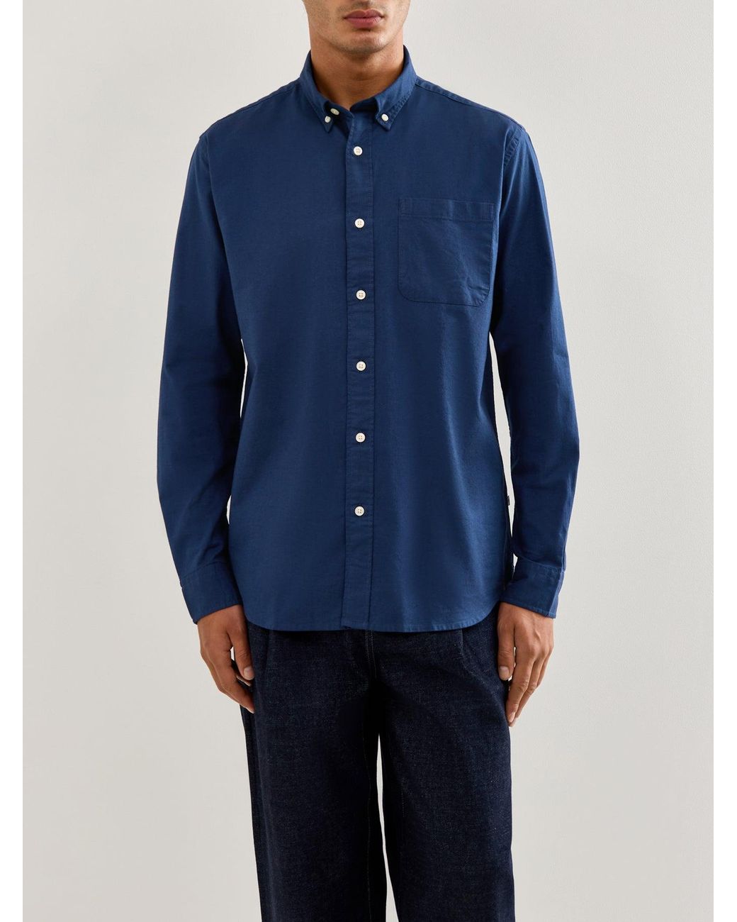 SELECTED Blue Oxford Shirt for men