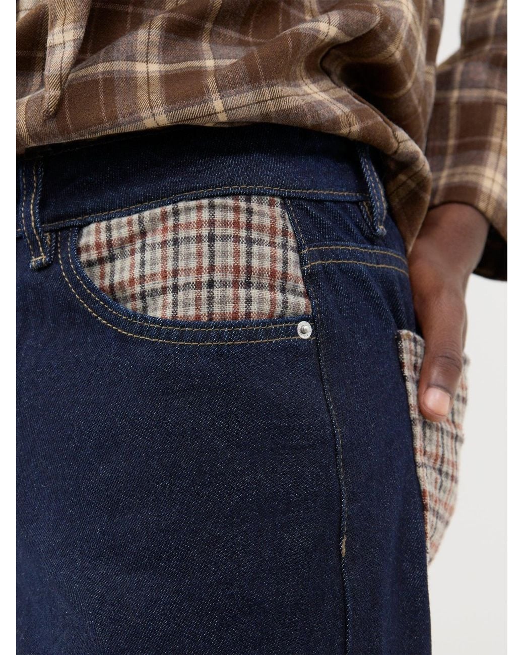 ONLY Blue Wide Leg Denim Jeans