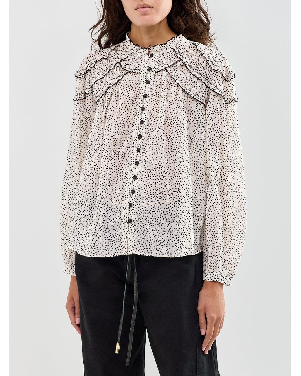 Isabel Marant White Christa-Ga Blouse Multi