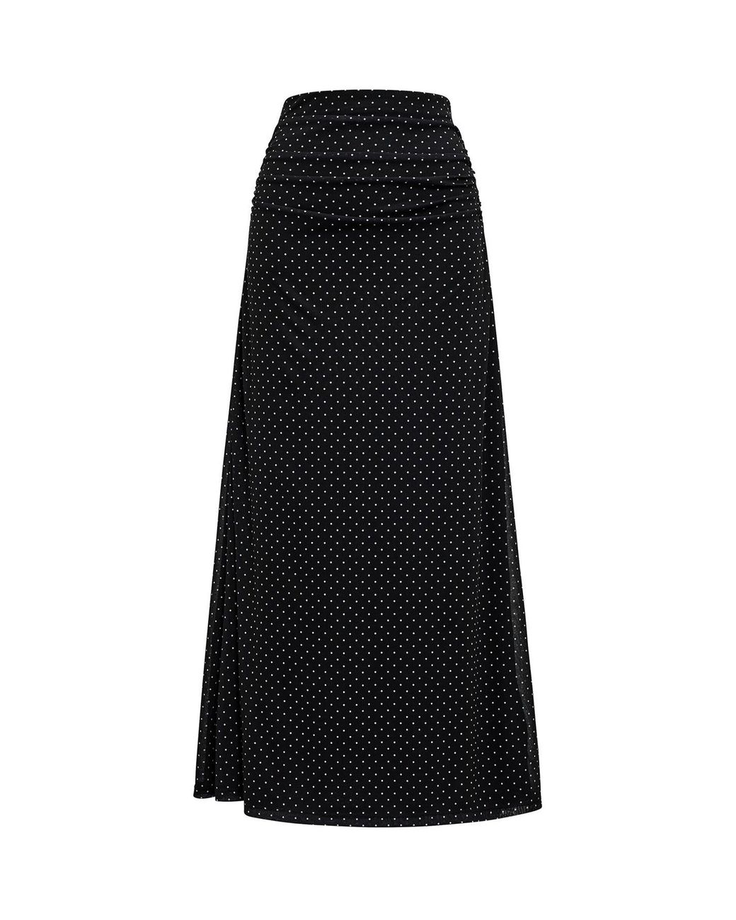 Forever New Mimi Spot Print Flute Maxi Skirt in Black | Lyst UK