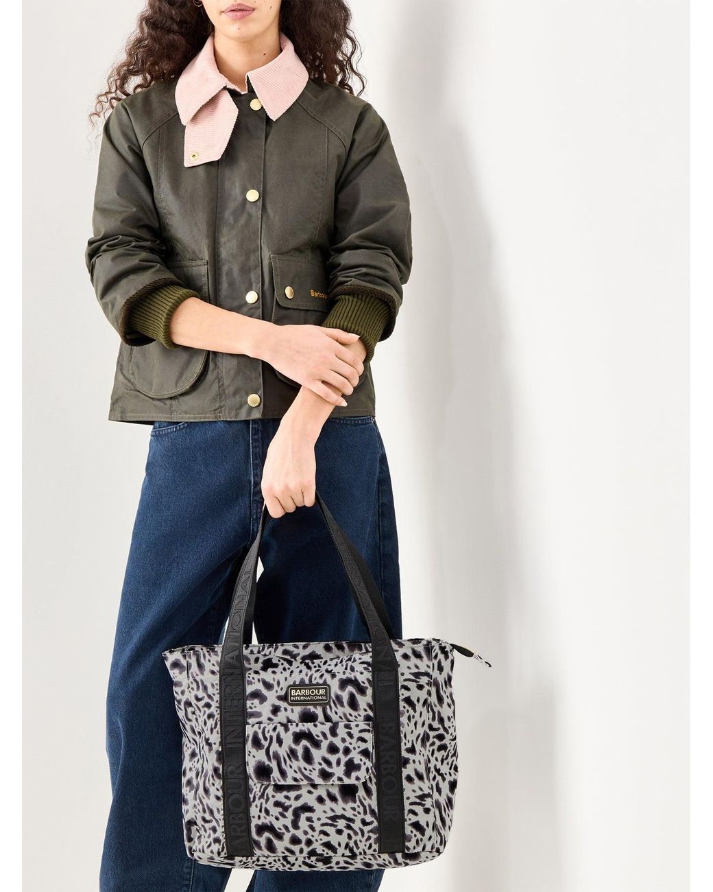 Barbour Multicolor Boulevard Tote Bag Leopard Print