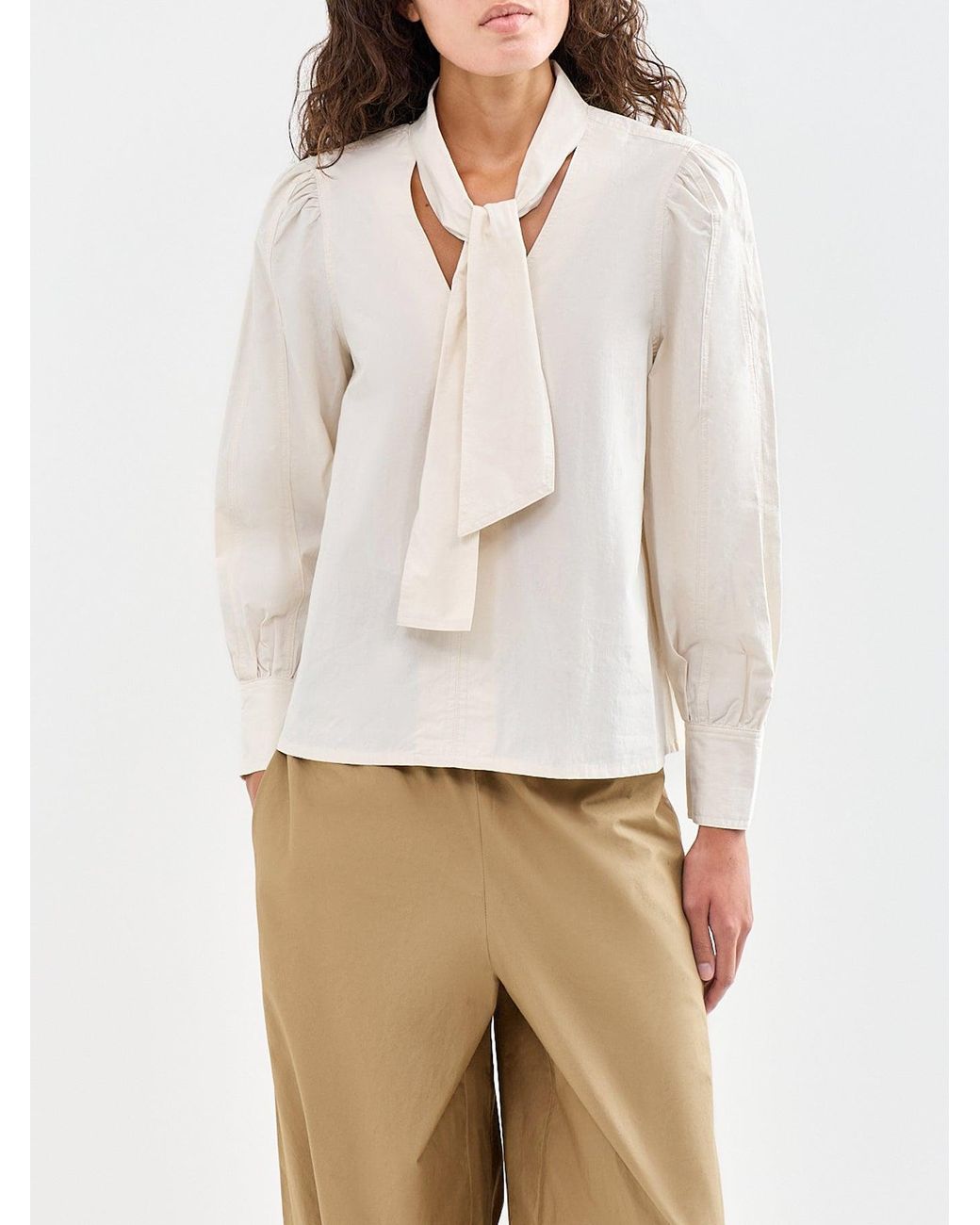 FRNCH White Taisha Blouse Cream