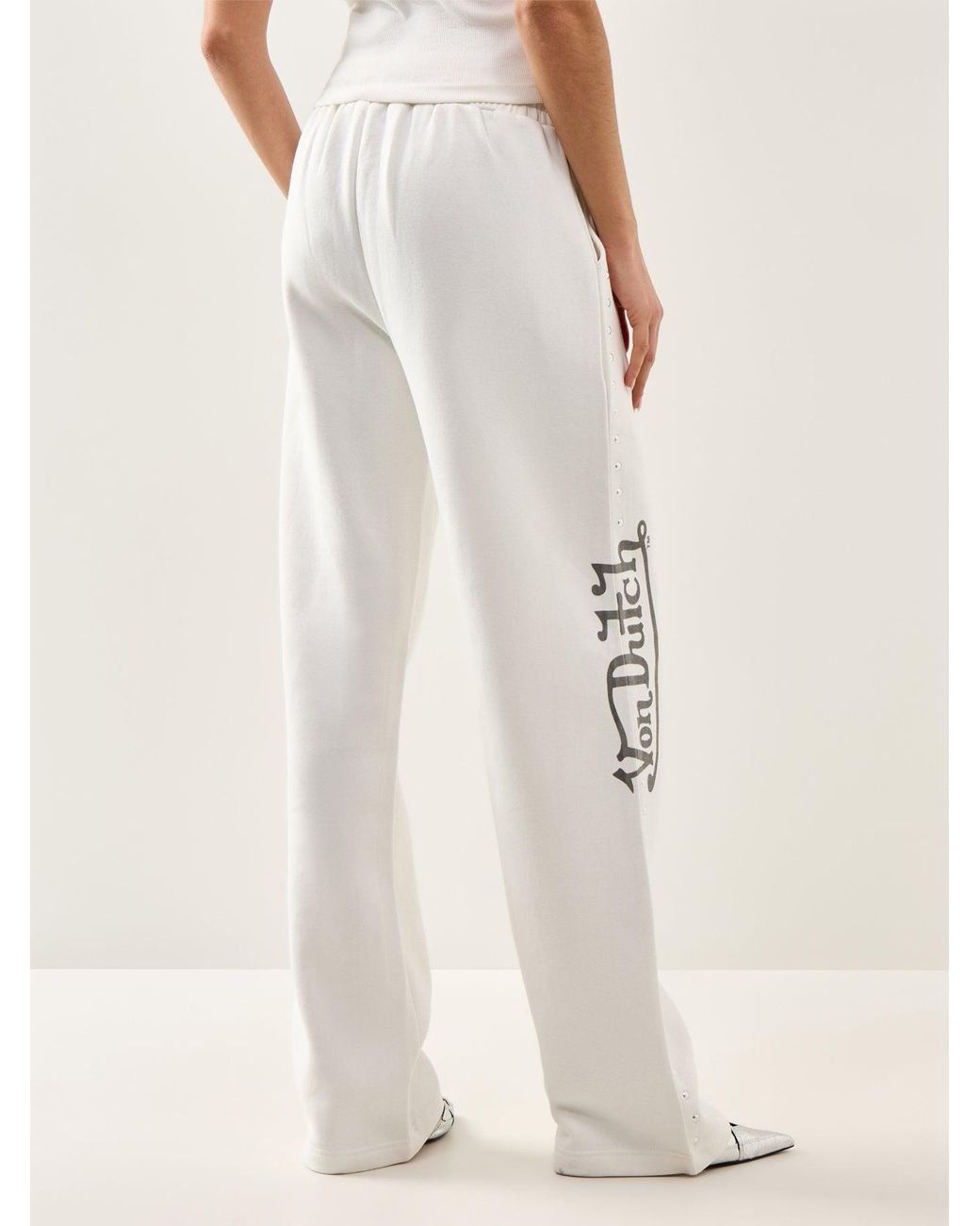 Von Dutch White Jogger Studs