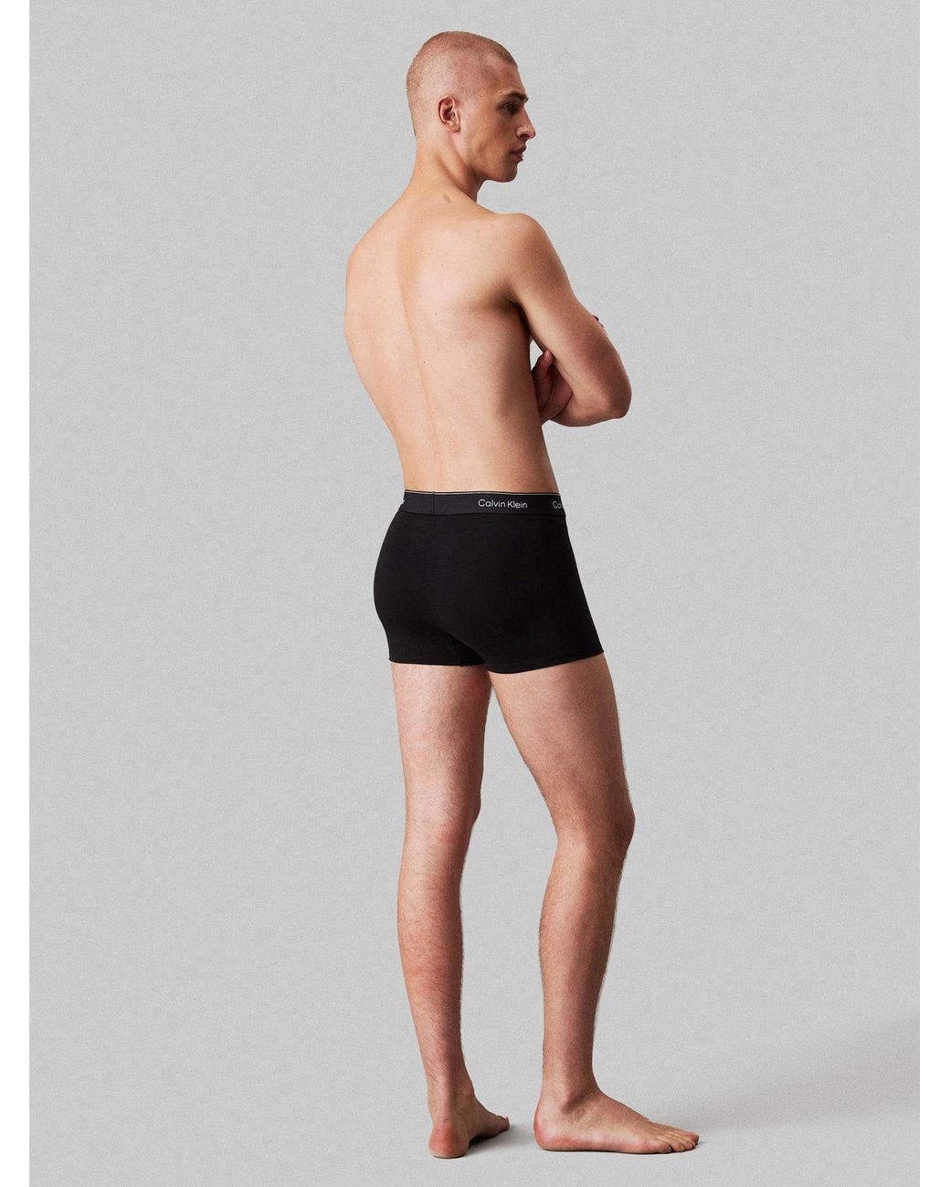 Calvin Klein Black 3 Pack Icon Stretch Trunks for men